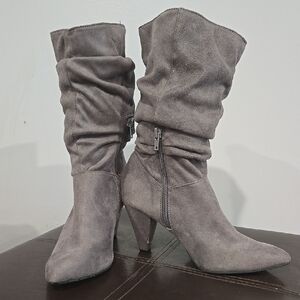 Christian Siriano Gray Heeled Boots